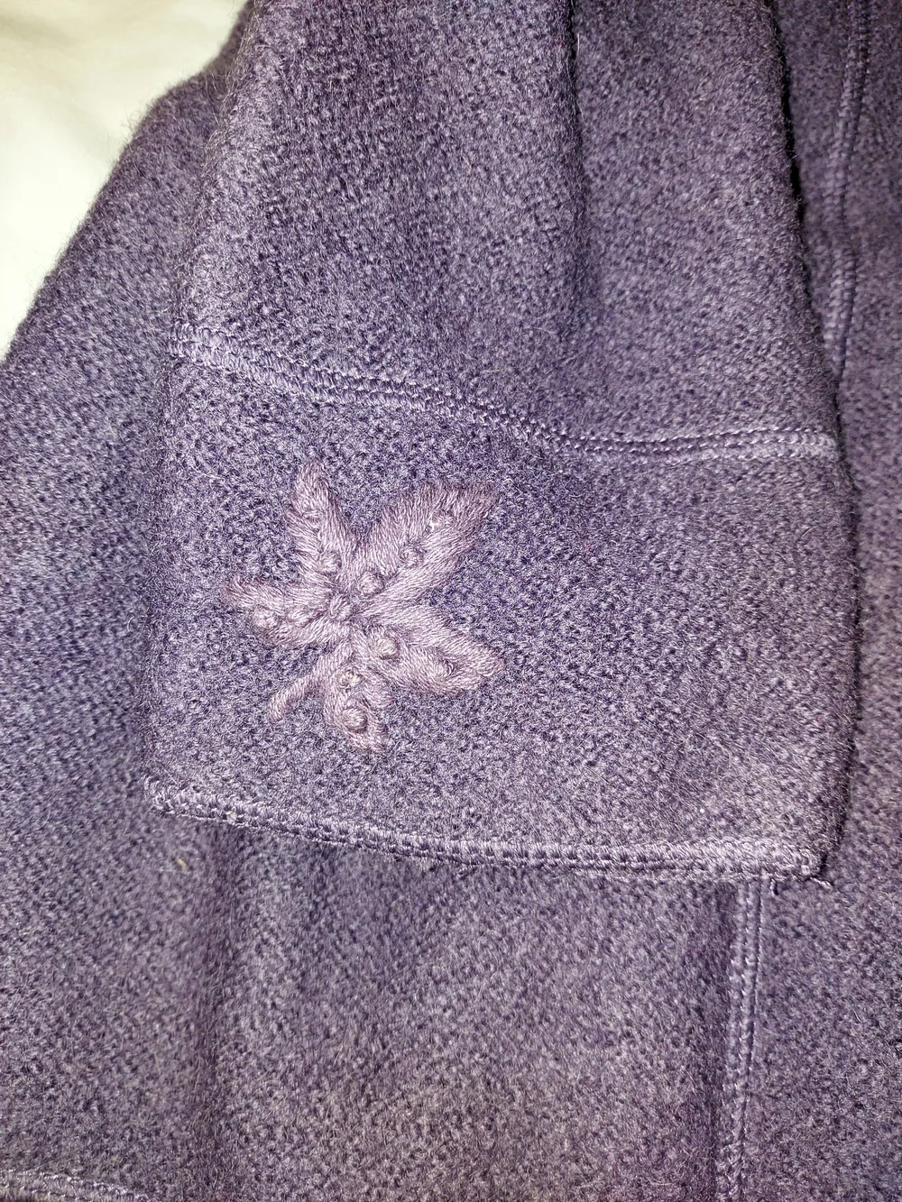 Cabela's Vintage Wool Blend Collared Button Up Cardigan Sweater Purple XL - Picture 8 of 10